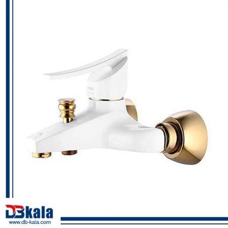 شیر دوش درخشان مدل لوکس سفید طلایی