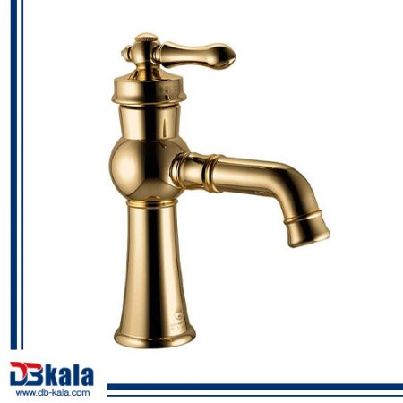 شیر روشویی درخشان مدل آکوا طلایی