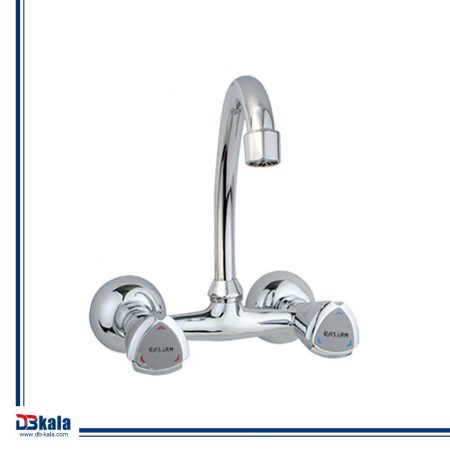 شیرآلات ظرفشویی دیواری آشپزخانه راسان مدل نیوکاستا