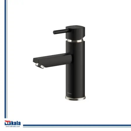 شیر روشویی شودر مدل یونیک مشکی کروم